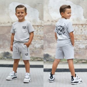 Icon Bear set grijs voor jongens (104–164) - Stoere set