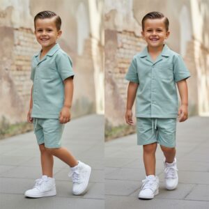 Icon Lagoon set – jongens set van 100% katoen (maat 104 t/m 164)