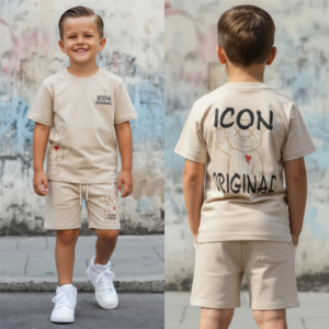 Icon Original jongens zomerset teddy – Beige Maat 104 t/m 164