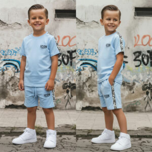 Icon Original tape set lichtblauw voor jongens (104–164)