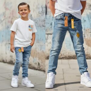 Icon Paint Splash Jeans jongens - Stoere denim jeans 98/104 t/m 158/164