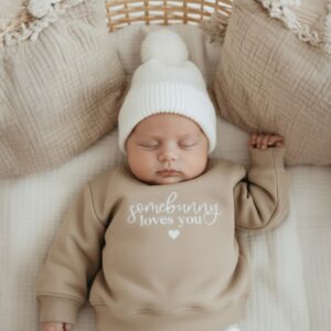 Paastrui “Somebunny Loves You” van katoen | Maat 56–104