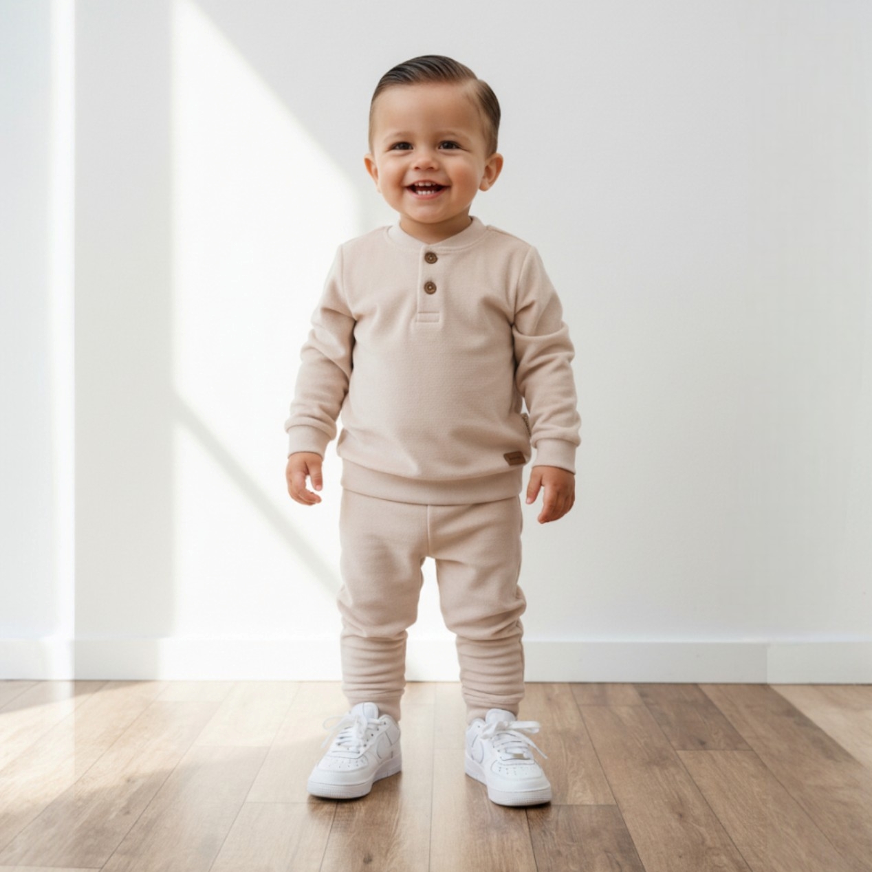 Soft Sand Lounge Set jongens beige Comfortabele baby set 3–18 maanden - Afbeelding 3