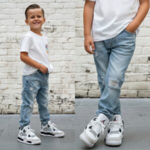 Urban Ripped Denim Jeans - Stoere Kinderjeans van 100% Katoen