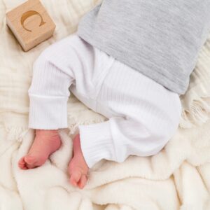 Little Adventure broekje rib wit