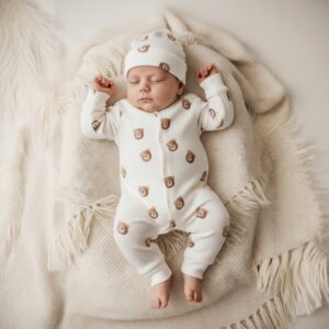 Handgemaakt unisex boxpakje beren – 100% jersey katoen – maat 44-68