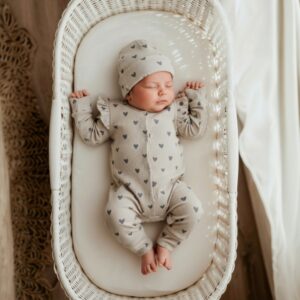 Little Adventure boxpakje rib hartjes bruin