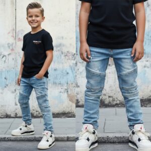 Icon Rebel Biker Jeans - Stoere jongens biker jeans met details