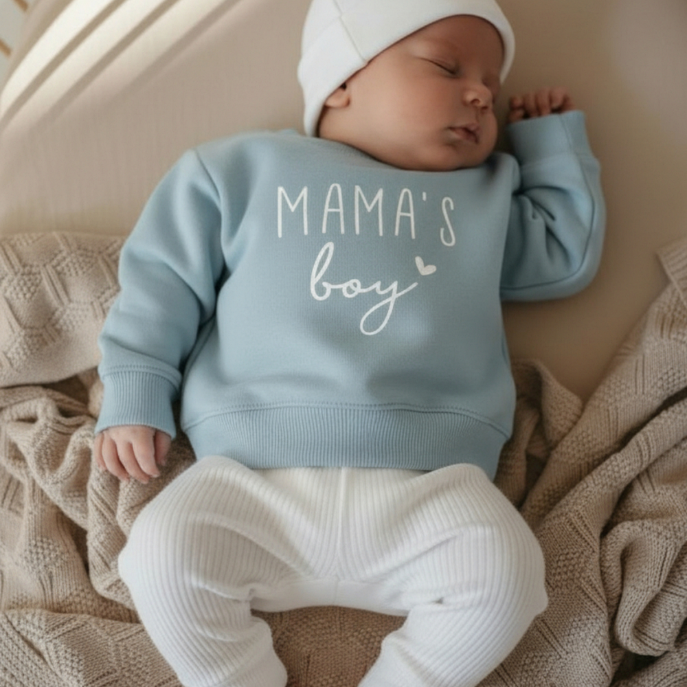 Jongens sweater Mama’s Boy – zachte trui in meerdere kleuren maat 56 t/m 104 - Afbeelding 4