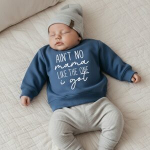 Jongens trui met mama tekst | 100% katoen | Maat 56 t/m 104