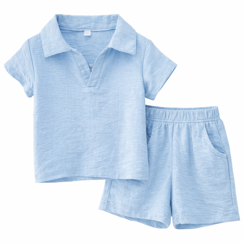 Sky Linen Set Jongens | Luchtige Zomerset 56–98 - Afbeelding 2