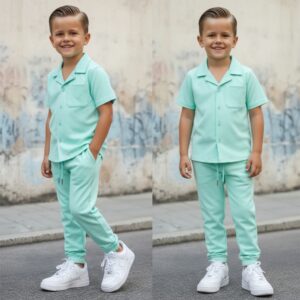 Mint Breeze Summer Lounge Set Jongens - Comfortabele Zomerset