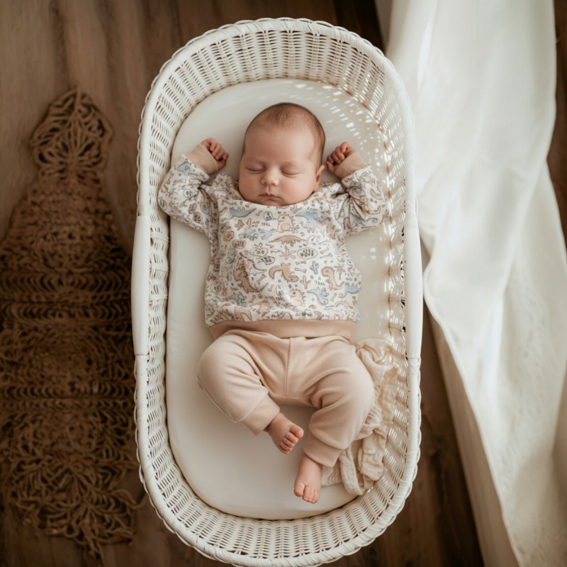 Unisex dino pyjama beige katoen – maat 56 t/m 110 - Afbeelding 3