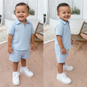 Sky Linen Set Jongens | Luchtige Zomerset 56–98