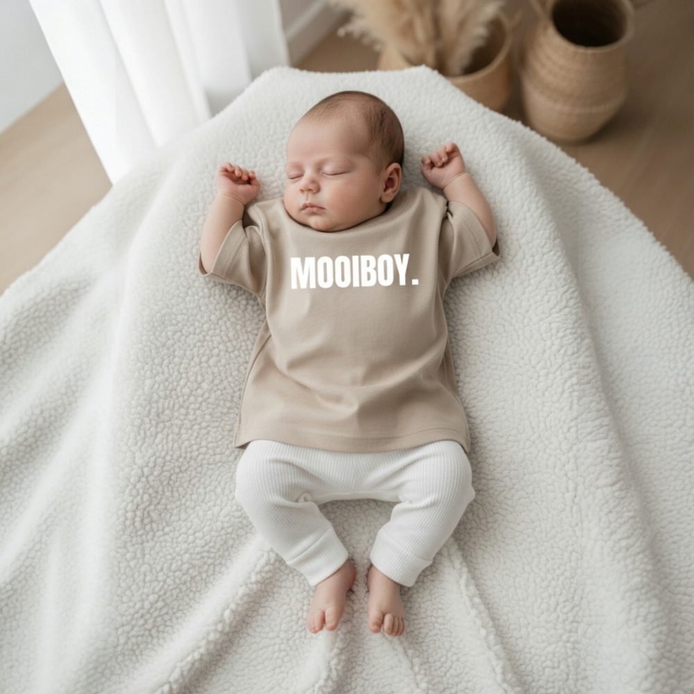 Jongens shirt MOOIBOY met tekstprint – baby & kinder T-shirt lange en korte mouw – maat 56-104 - Afbeelding 3